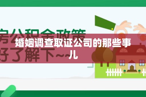 华安婚姻调查取证公司的那些事儿
