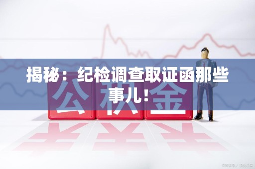 华安揭秘：纪检调查取证函那些事儿！