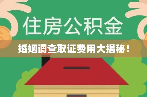 华安婚姻调查取证费用大揭秘！