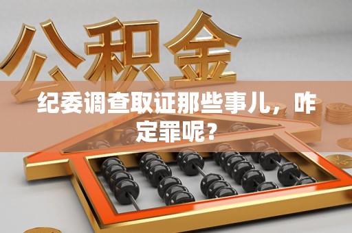 华安纪委调查取证那些事儿，咋定罪呢？