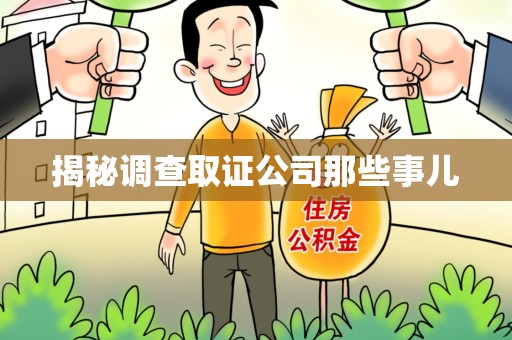 华安揭秘调查取证公司那些事儿