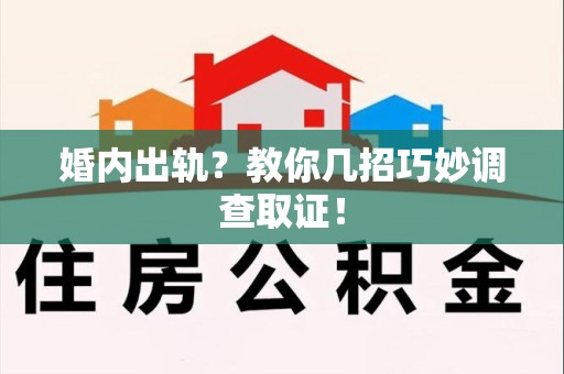华安婚内出轨？教你几招巧妙调查取证！