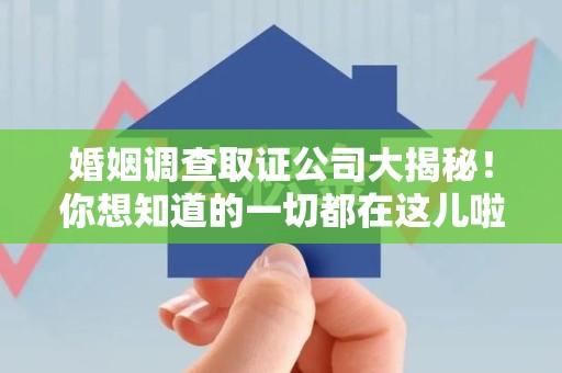 华安婚姻调查取证公司大揭秘！你想知道的一切都在这儿啦😉