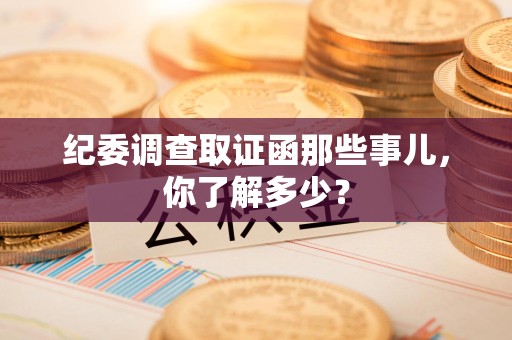华安纪委调查取证函那些事儿，你了解多少？
