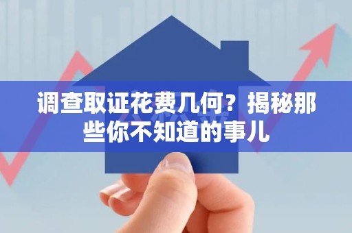 华安调查取证花费几何？揭秘那些你不知道的事儿