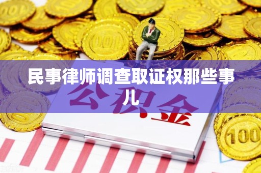 华安民事律师调查取证权那些事儿