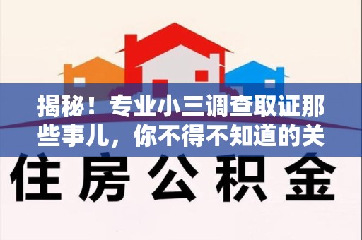 华安揭秘！专业小三调查取证那些事儿，你不得不知道的关键点