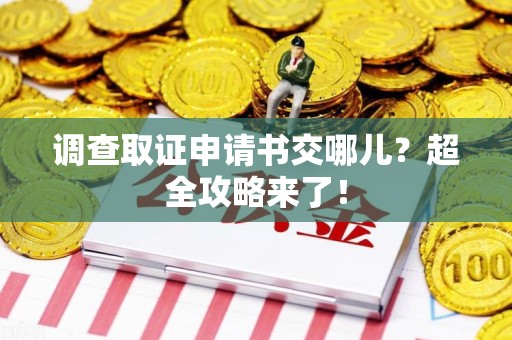 华安调查取证申请书交哪儿？超全攻略来了！