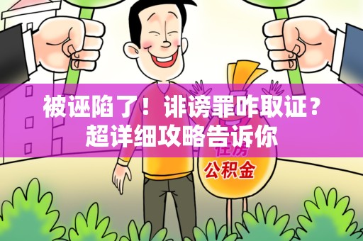 华安被诬陷了！诽谤罪咋取证？超详细攻略告诉你